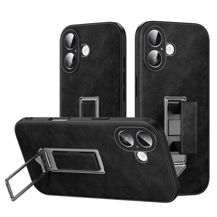 Étui de téléphone en similicuir avec support métallique caché au poignet SULADA, pour iPhone 17 Pro Max, pour iPhone 17 Pro, pour iPhone 17, pour iPhone 16 Pro Max, pour iPhone 16 Pro, pour iPhone 16