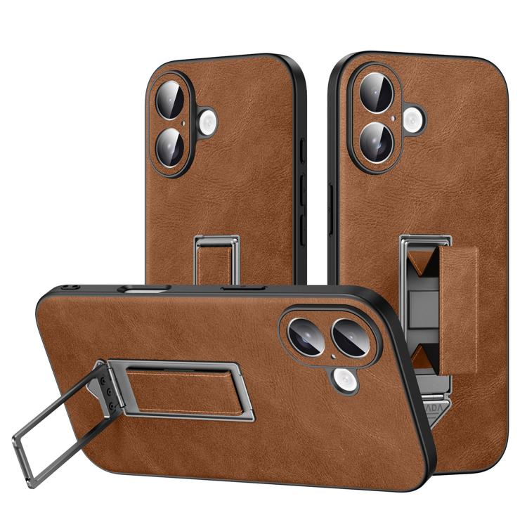Étui de téléphone en similicuir avec support métallique caché au poignet SULADA, pour iPhone 17 Pro Max, pour iPhone 17 Pro, pour iPhone 17, pour iPhone 16 Pro Max, pour iPhone 16 Pro, pour iPhone 16