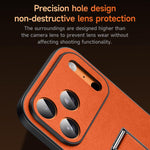 Étui de téléphone en similicuir avec support métallique caché au poignet SULADA, pour iPhone 17 Pro Max, pour iPhone 17 Pro, pour iPhone 17, pour iPhone 16 Pro Max, pour iPhone 16 Pro, pour iPhone 16