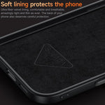 Étui de téléphone en similicuir avec support métallique caché au poignet SULADA, pour iPhone 17 Pro Max, pour iPhone 17 Pro, pour iPhone 17, pour iPhone 16 Pro Max, pour iPhone 16 Pro, pour iPhone 16