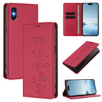 Cute Cats Embossed Magnetic RFID Vegan Leather Phone Case, For iPhone X / XS, For iPhone XR, For iPhone XS Max, For iPhone 8 Plus / 7 Plus