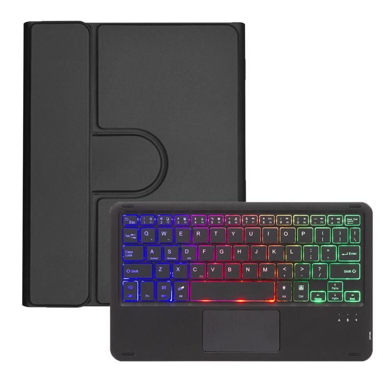 Étui pour tablette en cuir avec clavier Bluetooth rétroéclairé rotatif à 360 degrés et pavé tactile, pour iPad Pro 11 2025 / 2024, pour iPad 2025 / 2022, pour iPad Air 11 2025 / iPad Pro 11 2022, pour iPad 10.2 2021 / 2019 / iPad Air 3