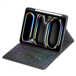 Étui pour tablette en cuir avec clavier Bluetooth rétroéclairé rotatif à 360 degrés et pavé tactile, pour iPad Pro 11 2025 / 2024, pour iPad 2025 / 2022, pour iPad Air 11 2025 / iPad Pro 11 2022, pour iPad 10.2 2021 / 2019 / iPad Air 3