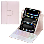 Étui pour tablette en cuir avec clavier Bluetooth rétroéclairé rotatif à 360 degrés et pavé tactile, pour iPad Pro 11 2025 / 2024, pour iPad 2025 / 2022, pour iPad Air 11 2025 / iPad Pro 11 2022, pour iPad 10.2 2021 / 2019 / iPad Air 3