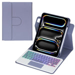 Étui pour tablette en cuir avec clavier Bluetooth rétroéclairé rotatif à 360 degrés et pavé tactile, pour iPad Pro 11 2025 / 2024, pour iPad 2025 / 2022, pour iPad Air 11 2025 / iPad Pro 11 2022, pour iPad 10.2 2021 / 2019 / iPad Air 3