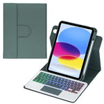 Étui pour tablette en cuir avec clavier Bluetooth rétroéclairé rotatif à 360 degrés et pavé tactile, pour iPad Pro 11 2025 / 2024, pour iPad 2025 / 2022, pour iPad Air 11 2025 / iPad Pro 11 2022, pour iPad 10.2 2021 / 2019 / iPad Air 3