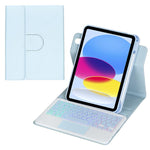Étui pour tablette en cuir avec clavier Bluetooth rétroéclairé rotatif à 360 degrés et pavé tactile, pour iPad Pro 11 2025 / 2024, pour iPad 2025 / 2022, pour iPad Air 11 2025 / iPad Pro 11 2022, pour iPad 10.2 2021 / 2019 / iPad Air 3