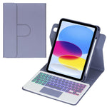 Étui pour tablette en cuir avec clavier Bluetooth rétroéclairé rotatif à 360 degrés et pavé tactile, pour iPad Pro 11 2025 / 2024, pour iPad 2025 / 2022, pour iPad Air 11 2025 / iPad Pro 11 2022, pour iPad 10.2 2021 / 2019 / iPad Air 3