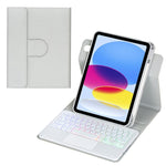 Étui pour tablette en cuir avec clavier Bluetooth rétroéclairé rotatif à 360 degrés et pavé tactile, pour iPad Pro 11 2025 / 2024, pour iPad 2025 / 2022, pour iPad Air 11 2025 / iPad Pro 11 2022, pour iPad 10.2 2021 / 2019 / iPad Air 3