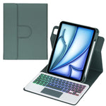 Étui pour tablette en cuir avec clavier Bluetooth rétroéclairé rotatif à 360 degrés et pavé tactile, pour iPad Pro 11 2025 / 2024, pour iPad 2025 / 2022, pour iPad Air 11 2025 / iPad Pro 11 2022, pour iPad 10.2 2021 / 2019 / iPad Air 3