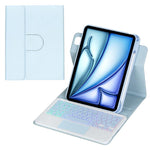 Étui pour tablette en cuir avec clavier Bluetooth rétroéclairé rotatif à 360 degrés et pavé tactile, pour iPad Pro 11 2025 / 2024, pour iPad 2025 / 2022, pour iPad Air 11 2025 / iPad Pro 11 2022, pour iPad 10.2 2021 / 2019 / iPad Air 3