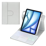Étui pour tablette en cuir avec clavier Bluetooth rétroéclairé rotatif à 360 degrés et pavé tactile, pour iPad Pro 11 2025 / 2024, pour iPad 2025 / 2022, pour iPad Air 11 2025 / iPad Pro 11 2022, pour iPad 10.2 2021 / 2019 / iPad Air 3