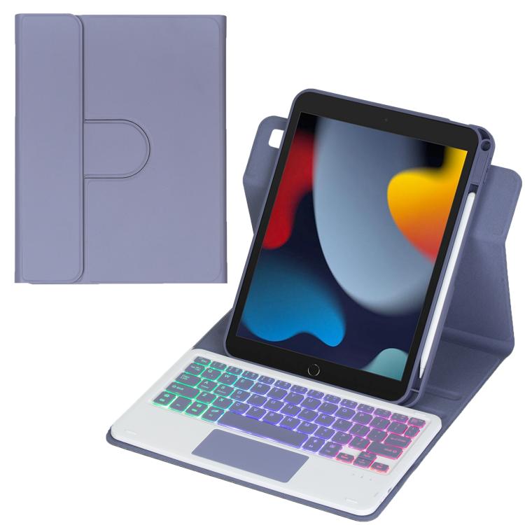 Étui pour tablette en cuir avec clavier Bluetooth rétroéclairé rotatif à 360 degrés et pavé tactile, pour iPad Pro 11 2025 / 2024, pour iPad 2025 / 2022, pour iPad Air 11 2025 / iPad Pro 11 2022, pour iPad 10.2 2021 / 2019 / iPad Air 3