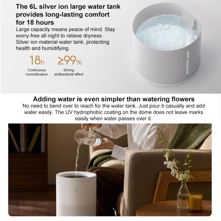 Humidificateur sans brouillard Xiaomi Mijia 6L 3, Humidificateur sans brouillard 6L 3