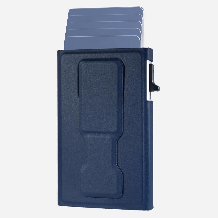 Support de téléphone portable magnétique automatique escamotable avec fentes pour cartes RFID