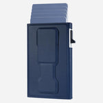 Support de téléphone portable magnétique automatique escamotable avec fentes pour cartes RFID