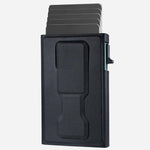 Support de téléphone portable magnétique automatique escamotable avec fentes pour cartes RFID