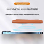 Support de téléphone portable magnétique automatique escamotable avec fentes pour cartes RFID