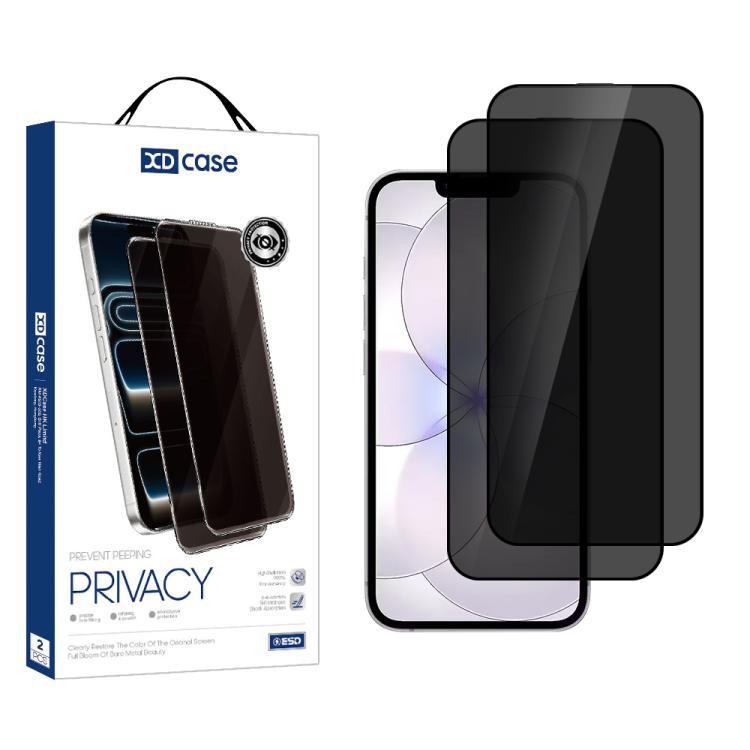 XDcase 2pcs/Pack Protection d'écran en Verre Trempé Anti-espion à Sérigraphie, Pour iPhone 17 Pro Max, Pour iPhone 17 Pro, Pour iPhone 17, Pour iPhone 16 Pro Max, Pour iPhone 16 Pro, Pour iPhone 16 Plus, Pour iPhone 16, Pour iPhone 15 Pro Max