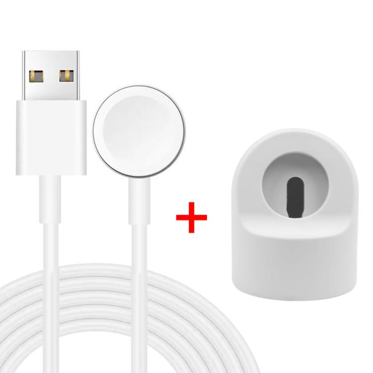 xDfind pour Apple Watch support de chargement en silicone et ensemble de chargeur USB, Silicone+USB (blanc), Silicone+USB (noir)