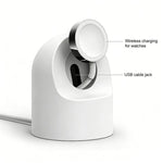 xDfind pour Apple Watch support de chargement en silicone et ensemble de chargeur USB, Silicone+USB (blanc), Silicone+USB (noir)