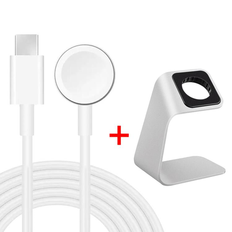 xDfind Support de chargement en alliage d'aluminium pour Apple Watch et ensemble de chargeurs Type-C, alliage d'aluminium+Type-C