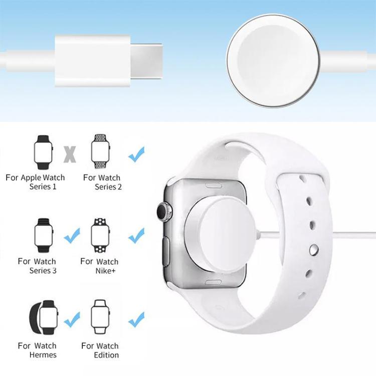 xDfind Support de chargement en alliage d'aluminium pour Apple Watch et ensemble de chargeurs Type-C, alliage d'aluminium+Type-C