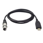 Câble d'enregistrement microphone USB vers XLR femelle US18, 2m, 3m