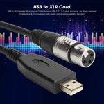Câble d'enregistrement microphone USB vers XLR femelle US18, 2m, 3m