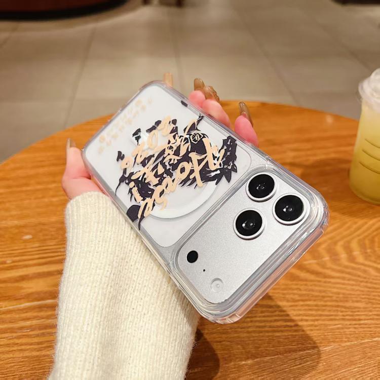 Coque de téléphone magnétique à couverture totale en acrylique Année du cheval avec lanière, pour iPhone 13, pour iPhone 12, pour iPhone 12 Pro Max, pour iPhone 12 Pro