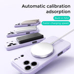 Coque de téléphone magnétique en silicone liquide ABEEL, agréable au toucher, avec support, pour iPhone 17 Pro Max, pour iPhone 17 Pro, pour iPhone 17, pour iPhone 16 Pro Max, pour iPhone 16 Pro, pour iPhone 16