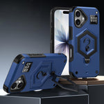 Hexagon Armor Magnetic Holder Weighing Scale Phone Case, For iPhone 17 Pro Max, For iPhone 17 Pro, For iPhone 17, For iPhone Air, For iPhone 16 Pro Max, For iPhone 16 Pro