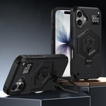 Coque de téléphone à balance avec support magnétique Hexagon Armor, pour iPhone 16, pour iPhone 15 Pro Max, pour iPhone 15 Pro, pour iPhone 15 Plus, pour iPhone 15, pour iPhone 14 Plus