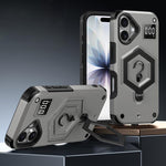 Coque de téléphone à balance avec support magnétique Hexagon Armor, pour iPhone 16, pour iPhone 15 Pro Max, pour iPhone 15 Pro, pour iPhone 15 Plus, pour iPhone 15, pour iPhone 14 Plus
