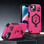 Coque de téléphone à balance avec support magnétique Hexagon Armor, pour iPhone 16, pour iPhone 15 Pro Max, pour iPhone 15 Pro, pour iPhone 15 Plus, pour iPhone 15, pour iPhone 14 Plus