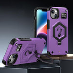 Coque de téléphone à balance avec support magnétique Hexagon Armor, pour iPhone 16, pour iPhone 15 Pro Max, pour iPhone 15 Pro, pour iPhone 15 Plus, pour iPhone 15, pour iPhone 14 Plus