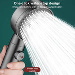 Pommeau de douche portable à 5 réglages de pression avec bouton d'arrêt d'eau