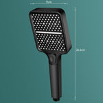 Pommeau de douche carré grande taille, portable et pressurisée, avec 3 réglages réglables