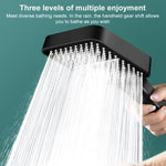Pommeau de douche carré grande taille, portable et pressurisée, avec 3 réglages réglables