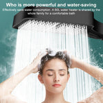 Pommeau de douche carré grande taille, portable et pressurisée, avec 3 réglages réglables