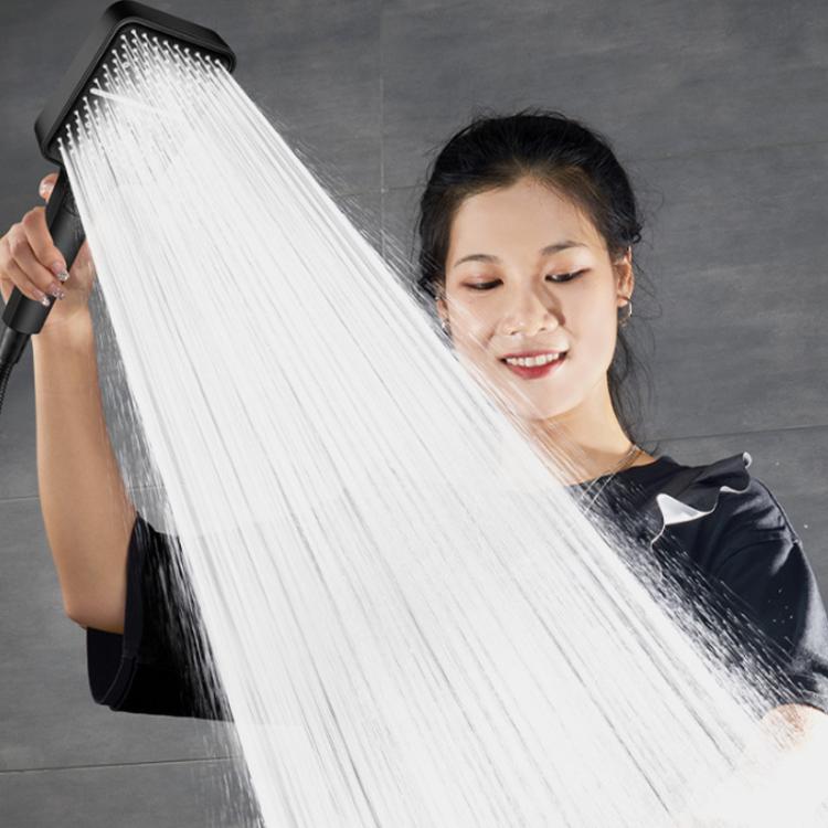 Pommeau de douche carré grande taille, portable et pressurisée, avec 3 réglages réglables