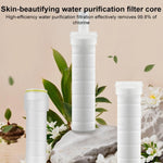 Lot de 5 Cartouches Filtrantes en Coton PP pour Pomme de Douche, Embellit la Peau, 16,5 x 2,6cm
