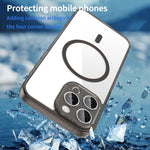 Coque de téléphone antichoc MagSafe en TPU hybride PC, pour iPhone 15