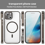 Coque de téléphone antichoc MagSafe en TPU hybride PC, pour iPhone 15