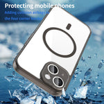 Coque de téléphone antichoc MagSafe en TPU hybride PC, pour iPhone 15