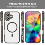 Coque de téléphone MagSafe antichoc en TPU hybride PC avec coussin d'air, pour iPhone 17e / 16e, pour iPhone 17 Pro Max, pour iPhone 17 Pro, pour iPhone 17, pour iPhone Air, pour iPhone 16 Pro