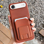 Square Folding Card Bag Holder Phone Case, For iPhone 17 Pro Max, For iPhone 17 Pro, For iPhone 17, For iPhone Air, For iPhone 16 Pro Max, For iPhone 16 Pro