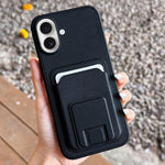 Étui de téléphone pliable avec porte-cartes carré, Pour iPhone 16 Plus, Pour iPhone 16, Pour iPhone 15 Pro Max, Pour iPhone 15 Pro, Pour iPhone 15 Plus, Pour iPhone 15