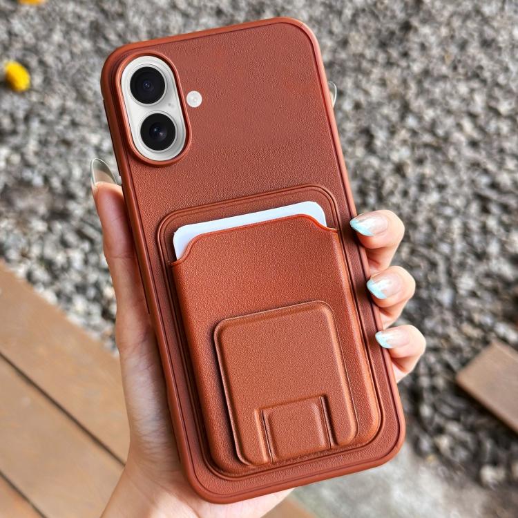 Étui de téléphone pliable avec porte-cartes carré, Pour iPhone 16 Plus, Pour iPhone 16, Pour iPhone 15 Pro Max, Pour iPhone 15 Pro, Pour iPhone 15 Plus, Pour iPhone 15