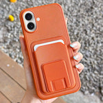 Étui de téléphone pliable avec porte-cartes carré, Pour iPhone 16 Plus, Pour iPhone 16, Pour iPhone 15 Pro Max, Pour iPhone 15 Pro, Pour iPhone 15 Plus, Pour iPhone 15